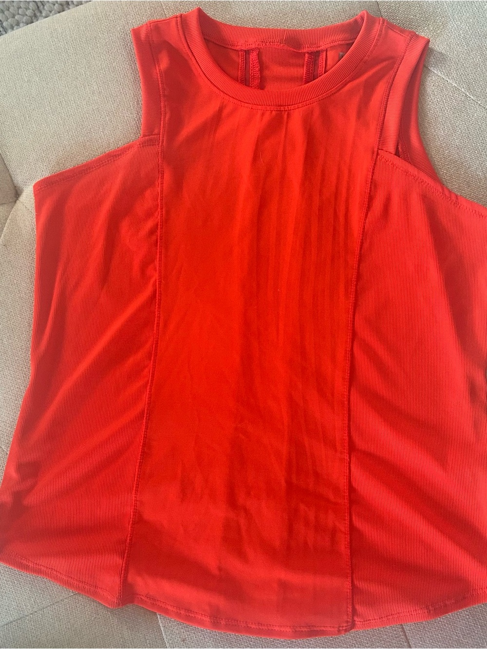 Lucky in Love Orange Scoop Neck Tank